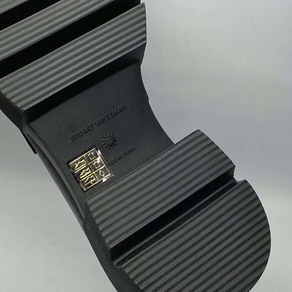 Stuart Weitzman Metallic Leather Lug-Sole Loafers size 8.5 - Picture 12 of 12